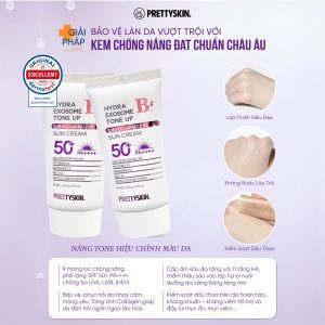 Kem Chống Nắng Prettyskin Hiệu Chỉnh Tone Da Hydra B5 Exosome Tone Up 50ml