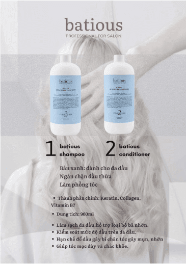 Cặp Gội Xả Batious Extra Volume 960ml – Giảm Dầu Thừa, Cho Tóc Bồng Bềnh & Mềm Mượt - Ảnh 2