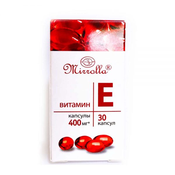 Viên uống Vitamin E đỏ Hàm Lượng 400mg Mirrolla Nga