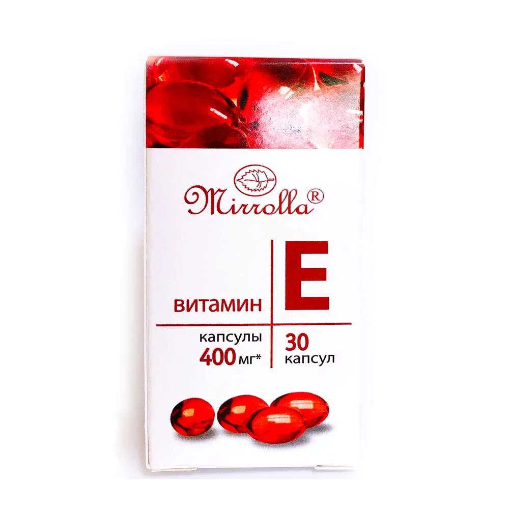 Viên uống Vitamin E đỏ Hàm Lượng 400mg Mirrolla Nga