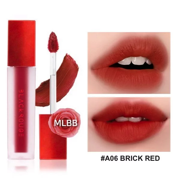 Son kem lì Black Rouge Air Fit Velvet Tint A06 Brick Red - đỏ đất