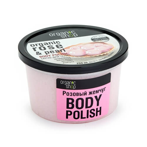 Tẩy tế bào chết Organic Shop toàn thân Pink Pearl - 250 ml