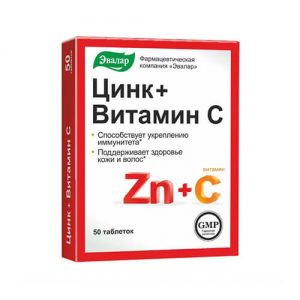 Kẽm và Vitamin C Evalar của Nga hộp - 50 viên