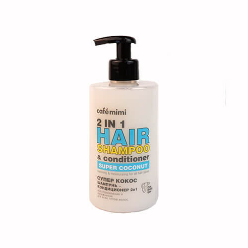 Cafe mimi Super Shampoo - Dầu gội xả dành cho tóc 2in1 SIÊU DỪA "Phục hồi và Dưỡng ẩm" - 450ml
