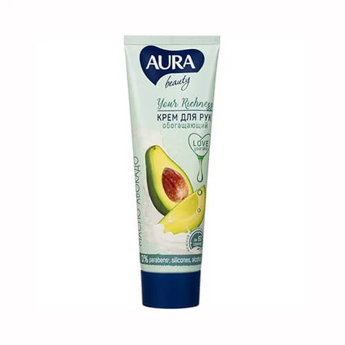 Kem dưỡng da tay Aura "Beauty", bổ sung dầu bơ, dạng tuýp, 75ml