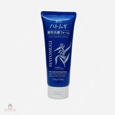 Sữa Rửa Mặt Hatomugi The Medicated Facial Foam 130g - Màu xanh