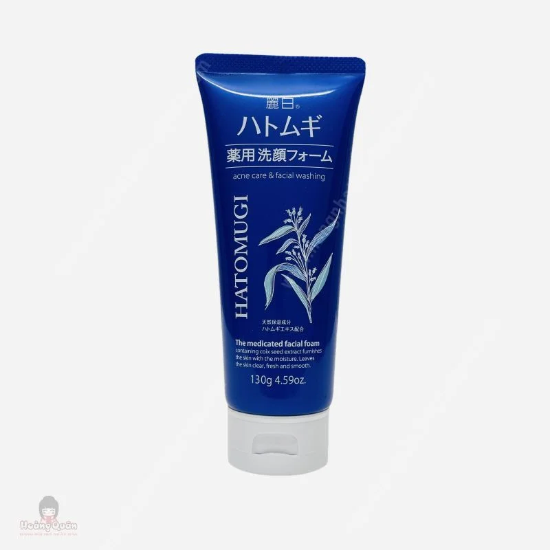 Sữa Rửa Mặt Hatomugi The Medicated Facial Foam 130g - Màu xanh