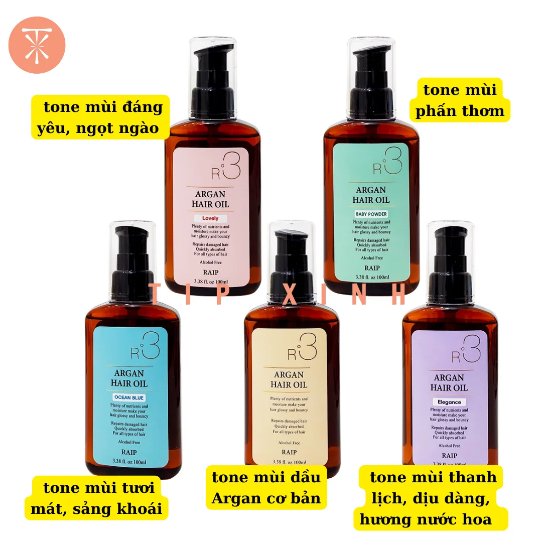 Tinh Dầu Dưỡng Tóc Bóng Mượt Raip R3 Argan Hair Oil 100ml - Ảnh 3