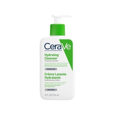 Sữa Rửa Mặt Dưỡng Ẩm Sâu Cerave Hydrating Cleanser 236ml (Màu Xanh Lá - Dành cho da thường, da khô)