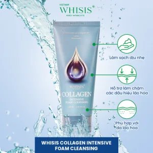 Sữa rửa mặt Whisis collagen chống lão hóa da 120ml