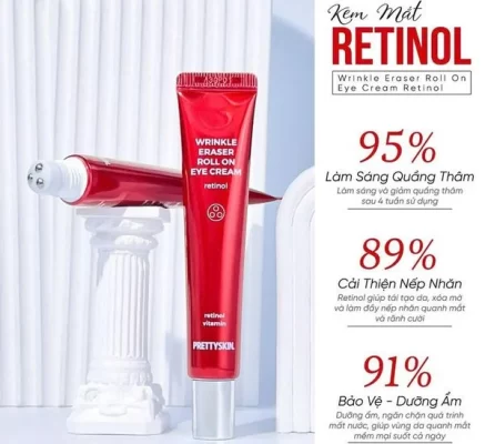 Kem dưỡng giảm quầng tâm, giảm nhăn, chống lão hóa Pretty Skin 30ml