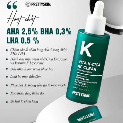 Serum Vita k cica ac Clear Pretty Skin 50ml