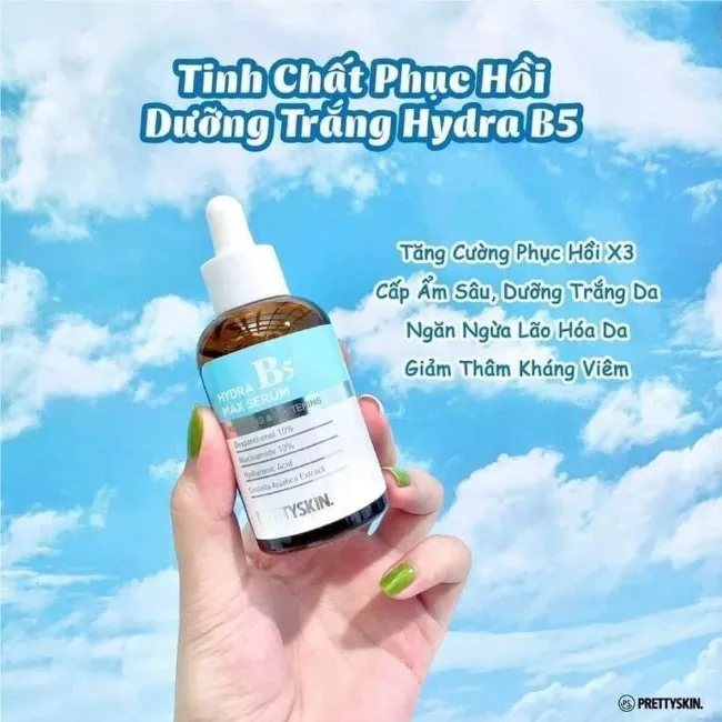 SERUM DƯỠNG TRẮNG, PHỤC HỒI DA PRETTYSKIN HYDRA B5 MAX SERUM – 50ml