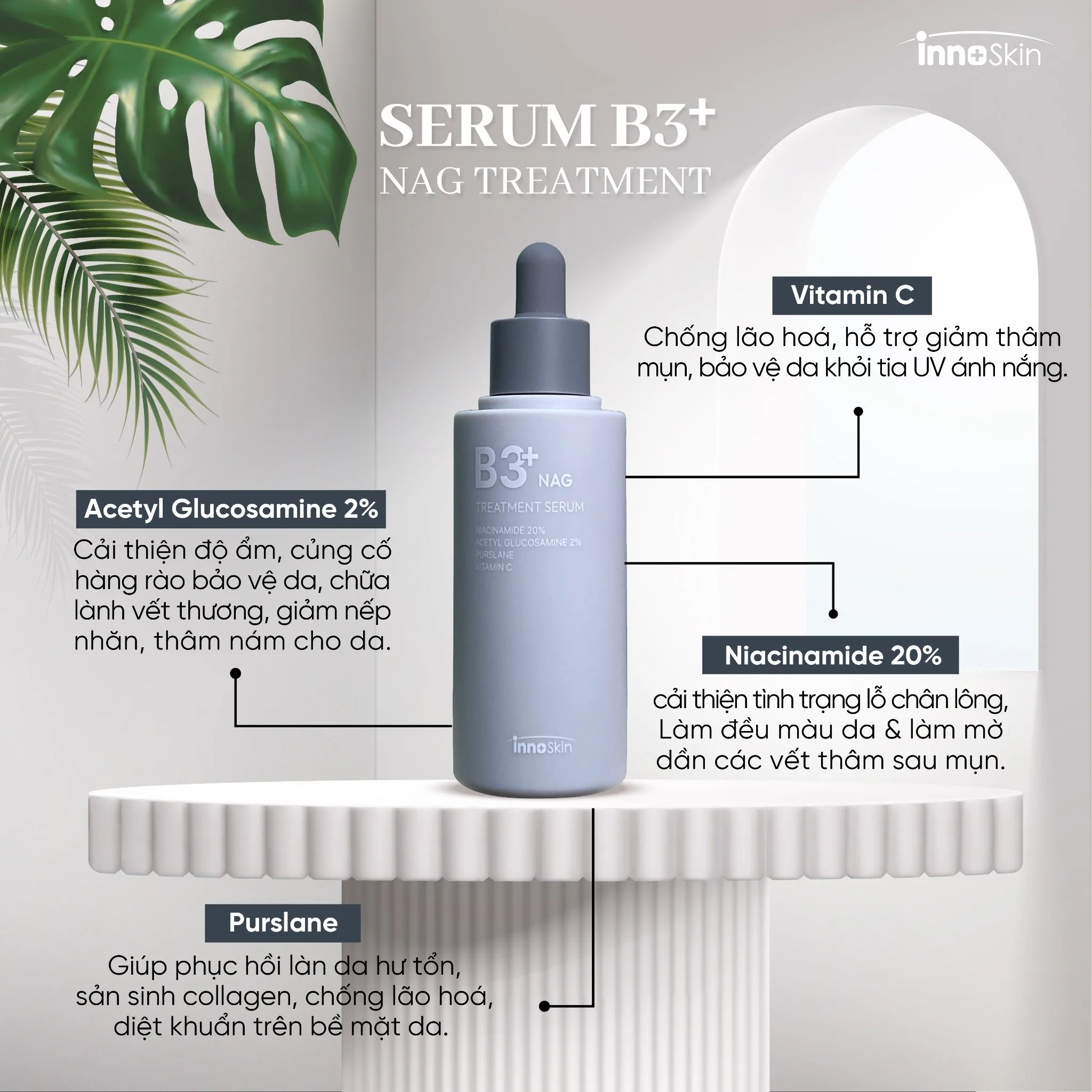 Serum InnoSkin B3+ NAG Treatment – Hỗ trợ làm đều màu và dưỡng sáng da
