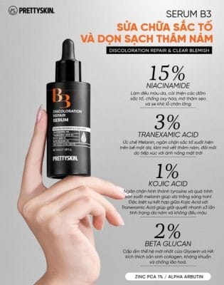 Serum PrettySkin B3 – Hỗ trợ làm đều màu da & cải thiện vùng da xỉn màu