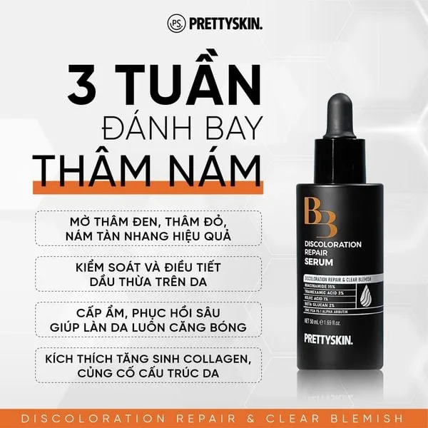 Serum PrettySkin B3 – Hỗ trợ làm đều màu da & cải thiện vùng da xỉn màu - Ảnh 3