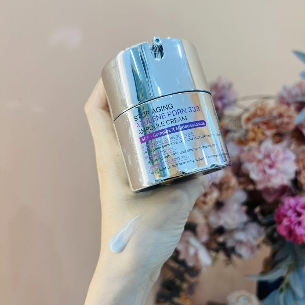 Kem Tan Nám Phục Hồi JVELYN Stop Aging Azulene PDRN 333 Ampoule Cream (50g)