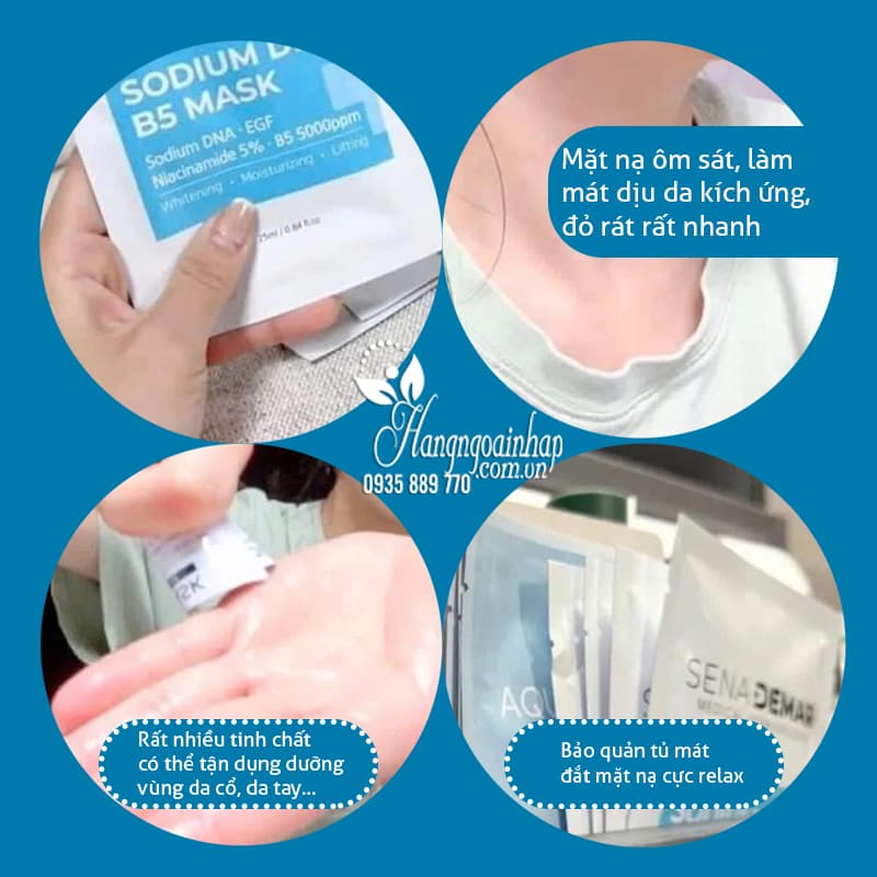 Mặt nạ Sena Demar Sodium DNA B5 25ml – Cấp ẩm, làm dịu và chăm sóc da - Ảnh 3
