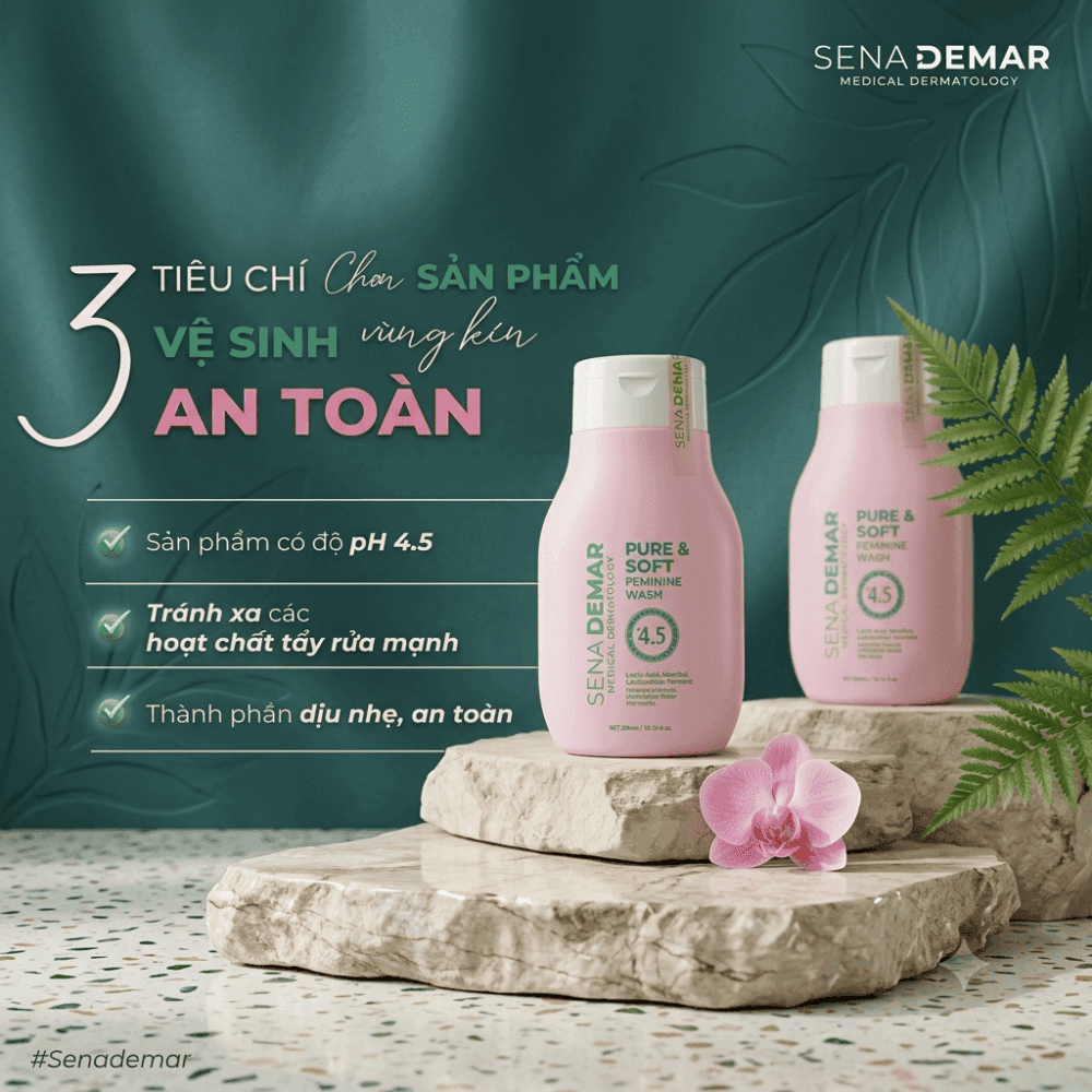 Dung Dịch Vệ Sinh Phụ Nữ Senademar Pure & Soft Feminine Wash 300ml Hàn Quốc - Ảnh 2