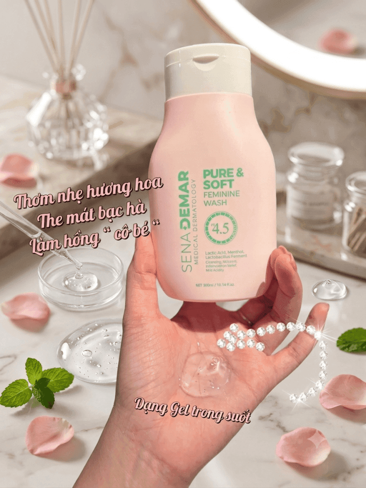 Dung Dịch Vệ Sinh Phụ Nữ Senademar Pure & Soft Feminine Wash 300ml Hàn Quốc - Ảnh 5