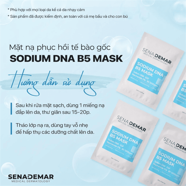 Mặt nạ Sena Demar Sodium DNA B5 25ml – Cấp ẩm, làm dịu và chăm sóc da - Ảnh 5