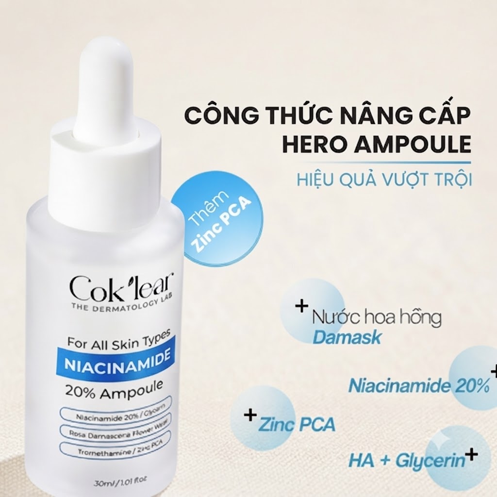Tinh Chất Niacinamide 20% Ampoule CoK’lear Hàn Quốc: Bí Quyết Cho Làn Da Sáng Mịn - Ảnh 4
