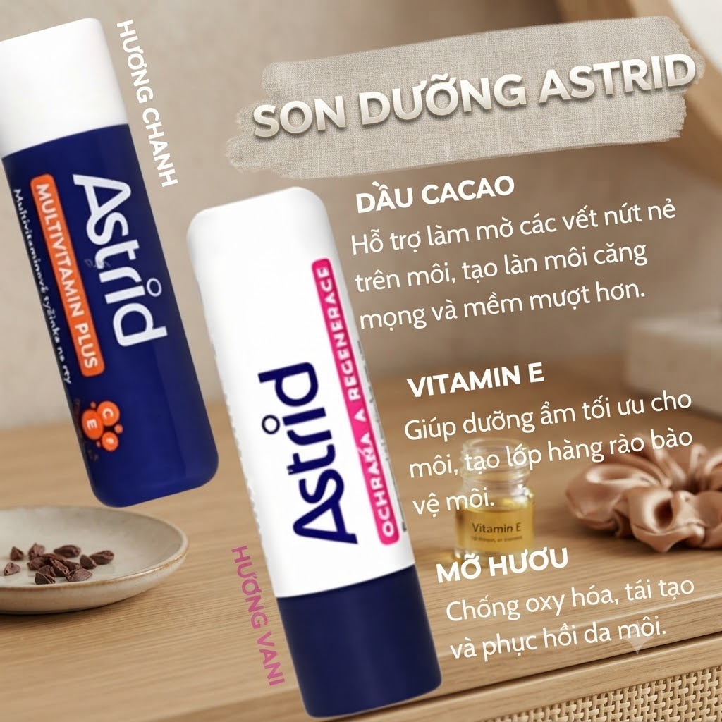 Son Dưỡng Astrid Ochrana A Regenerace Bản Trắng (4g) : Bí Quyết Đôi Môi Mềm Mại - Ảnh 4