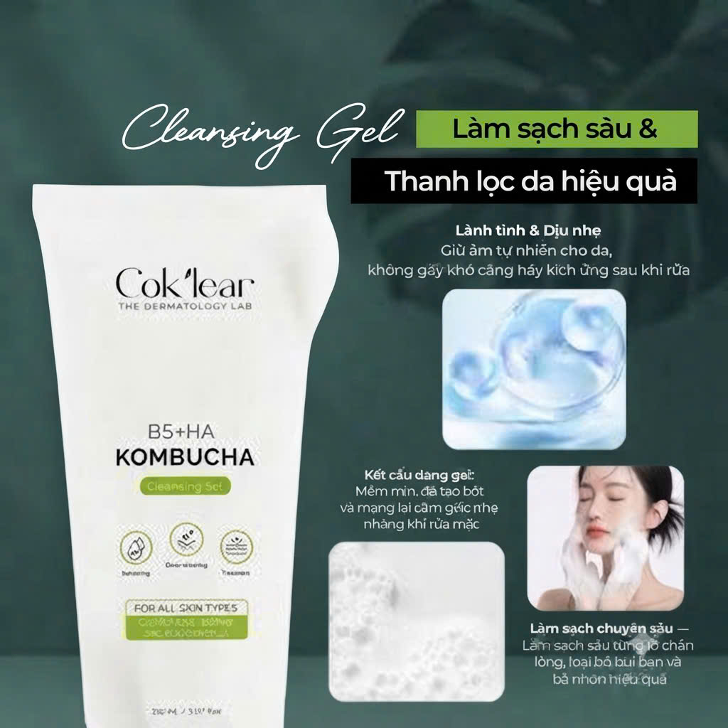 Sữa Rửa Mặt CoK’lear B5 HA Kombucha: Sạch Sâu, Phục Hồi Da Hiệu Quả - Ảnh 2