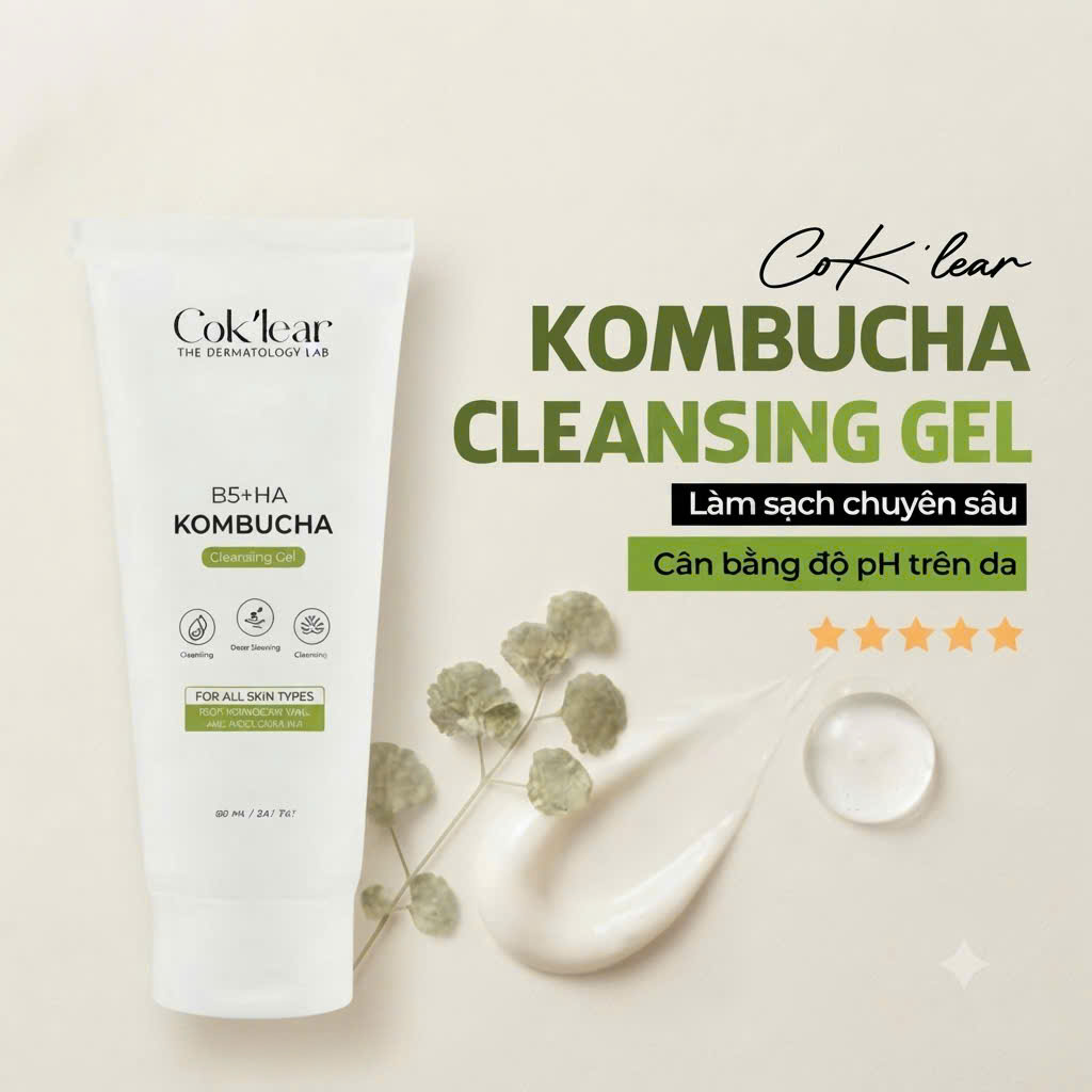 Sữa Rửa Mặt CoK’lear B5 HA Kombucha: Sạch Sâu, Phục Hồi Da Hiệu Quả - Ảnh 3