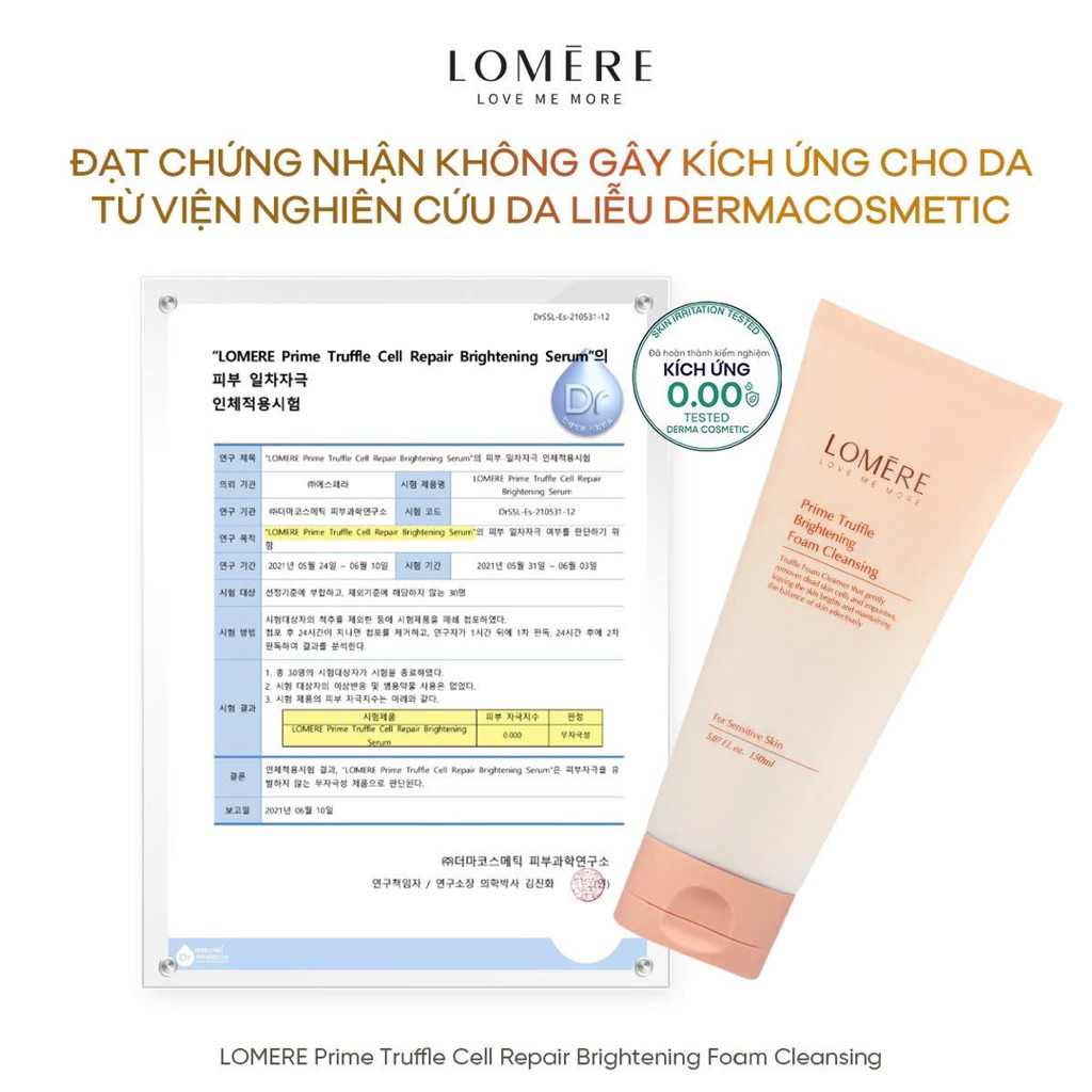 Sữa Rửa Mặt Nấm Cục Lomere Hàn Quốc 150ml : Trị Mụn, Sáng Da Hiệu Quả - Ảnh 5