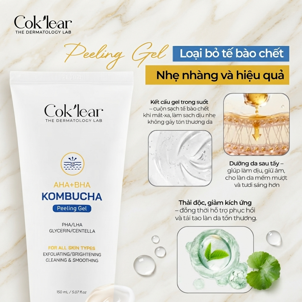 Gel Tẩy Tế Bào Chết Cok'lear Hàn Quốc 150ml: Sạch Sâu, Sáng Mịn Da - Ảnh 3