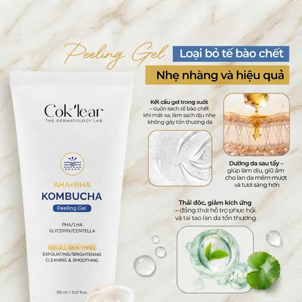 Gel Tẩy Tế Bào Chết Cok'lear Hàn Quốc 150ml: Sạch Sâu, Sáng Mịn Da - Ảnh 4