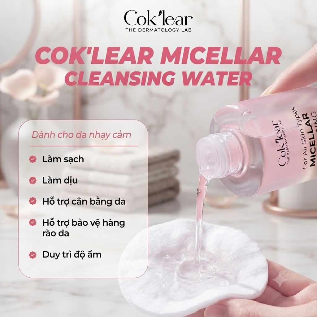 Nước Tẩy Trang Làm Sạch Dịu Nhẹ COK'CLEAR (500ml) - Ảnh 2
