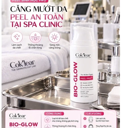 Peel Da Cok’lear Bio-Glow Pro Làm Sạch Tế Bào Chết, Dưỡng Da Sáng Mịn 30ML